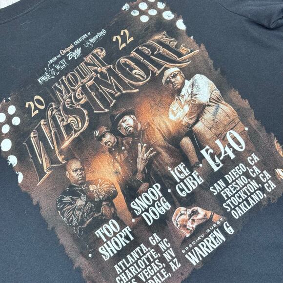 Snoop Dog Mount Westmore “BACC On Death Row“ Double Sided Shirt Mens Size X-Lg - Picture 5 of 5